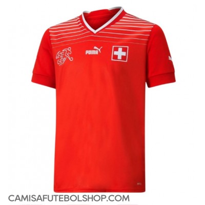 Camisa de time de futebol Suíça Replicas 1º Equipamento Mundo 2022 Manga Curta